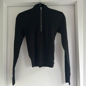 TNA Black Long Sleeve Quarter Zip